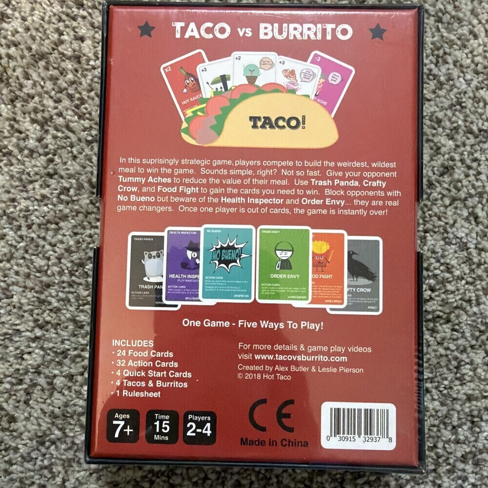 Taco vs Burrito Card Game - New Sealed - Picture 2 of 5